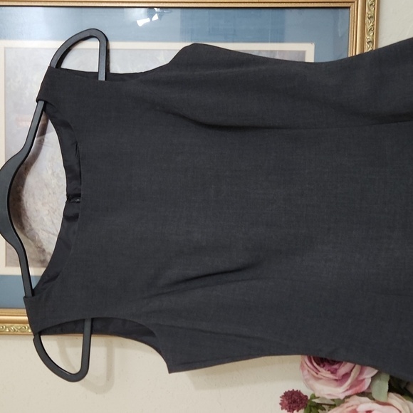 Tahari Career Formal grey dress Sheath defined waist Essentials 4 Office Career - Picture 4 of 10